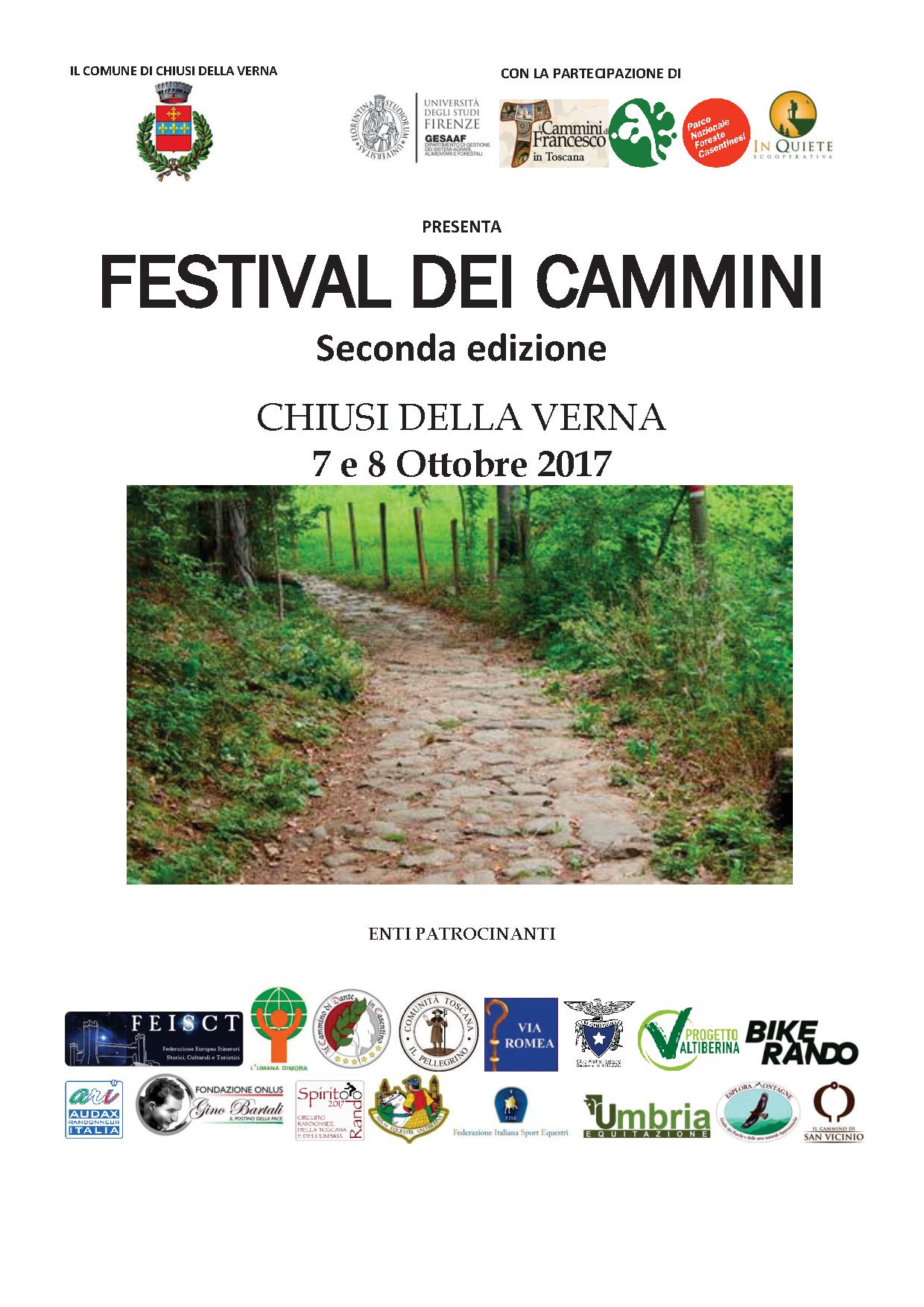 Festival dei Cammini 2^ edizione Parco Nazionale Foreste Festival dei Cammini 2^ edizione Parco Nazionale Foreste